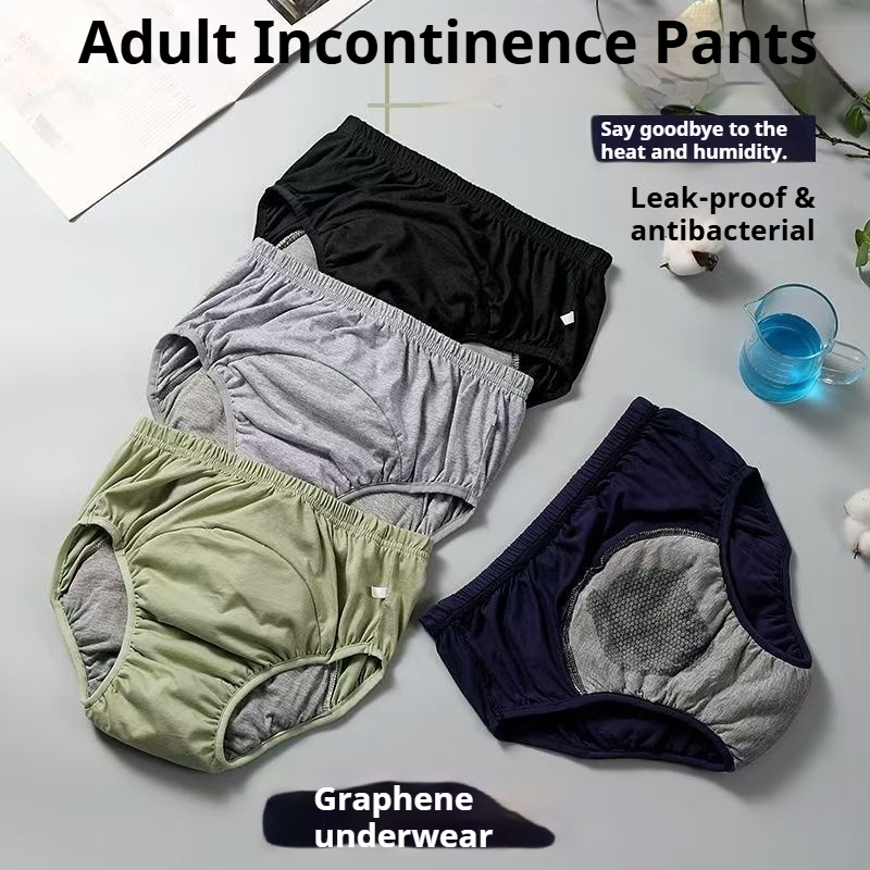 Boxer Brief Pack Cotton - Pannolini per adulti in grafene antibatterico,